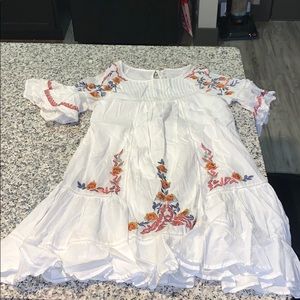XS Free People Floral White Dress